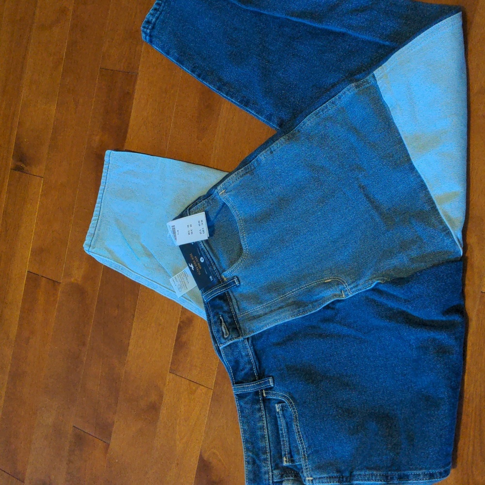 Size 11 Hollister Colour Block Mom Jeans